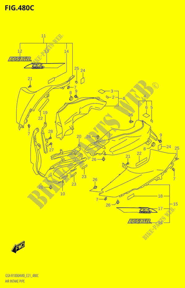 ENTRADA DE ARE (GSX R1000A)(SEE NOTE 1) para Suzuki GSX-R 1000 2020