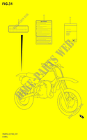 ETIQUETA (RM85LL4 P28) para Suzuki RM 85 2014