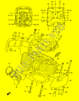 CABEÇA DE CILINDRO (REAR)(MODELE K1/K2/K3/K4) para Suzuki INTRUDER 1500 2001