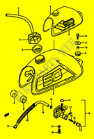 DEPÓSITO DE COMBUSTÍVEL (MODELE F/G) para Suzuki MINIQUAD-SPORT 50 1989