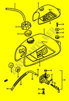 DEPÓSITO DE COMBUSTÍVEL (MODELE H) para Suzuki MINIQUAD-SPORT 50 1989