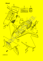 GUARDA LAMAS DIANTEIRO (MODELE H/J) para Suzuki QUADRACER 250 1992