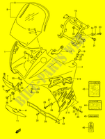 FIXAÇÃO   ETIQUETAS (MODELE P) para Suzuki DR 650 1993