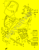 FIXAÇÃO   ETIQUETAS (MODELE S) para Suzuki DR 650 1992