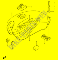 DEPÓSITO DE COMBUSTÍVEL (MODELE R P37) para Suzuki GS 125 1991