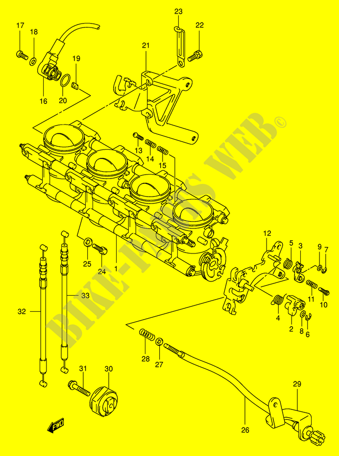 CONJUNTO DE INJEÇÃO DE COMBUSTÍVEL (MODELE Y) para Suzuki GSX-R 750 2001