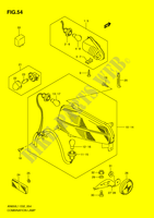 CONJUNTO DE LUZ TRASEIRA   INTERMITENTES (AN650AL1 E24) para Suzuki BURGMAN 650 2011