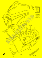 FIXAÇÃO   ETIQUETAS (GSX R400RFM) para Suzuki GSX-R 400 1994