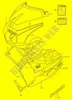 FIXAÇÃO   ETIQUETAS (MODELE M 3SL/8RY) para Suzuki GSX-R 400 1990