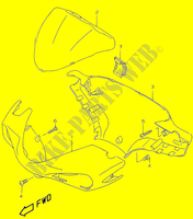 CARENAGEM FRONTAL (MODELE AY50W/WR X) para Suzuki KATANA 50 2001