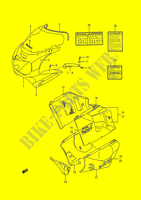 FIXAÇÃO   ETIQUETAS (3SL/3RZ) para Suzuki GSX-R 750 1991