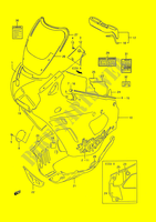 FIXAÇÃO   ETIQUETAS (MODELE R) para Suzuki GSX-F 750 1994